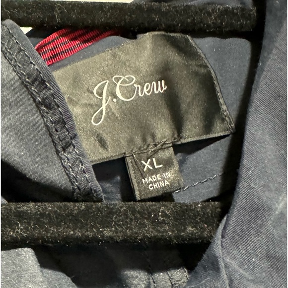 J Crew Navy Hooded Utility Coat  Jacket Size XL - Picture 3 of 4